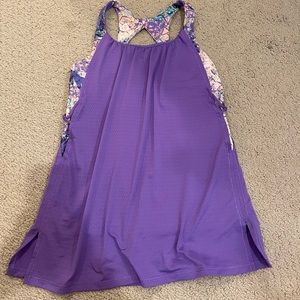 Purple Ivivva tank with sports bra size 12